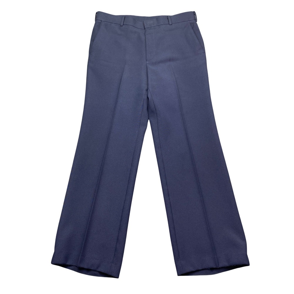 Vintage Levis Action Slacks Mens 33x29 Navy Blue Tailored Sportswear Trousers